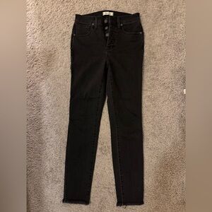 Madewell 10" High-Rise Black Skinny Jeans